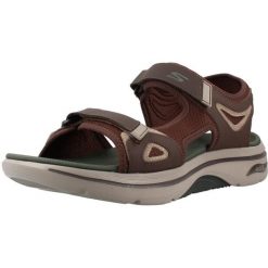 Sandały SKECHERS 229309S Brązowy. Brązowe sandały męskie Skechers, bez wzorów, ze skóry, bez zapięcia. Za 336.99 zł.