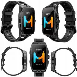 Smartwatch zegarek sportowy IMIKI Master Band Black. Czarne, cyfrowe zegarki męskie IMIKI, z aplikacjami, z materiału. Za 249.00 zł.