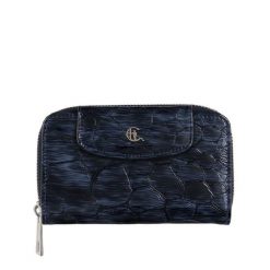 Damski portfel skórzany Canaletto – granatowy lakierowany z RFID | Elegancja i bezpieczeństwo PD1445s287 RFID. Niebieskie portfele damskie z lakierowanej skóry. Za 180.50 zł.