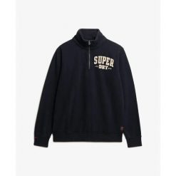 Sweter z zamkiem błyskawicznym Superdry Vintage Athletic. Niebieskie swetry męskie Superdry, na zimę, m, bez wzorów, z polaru, sportowe, bez kołnierzyka, bez ramiączek. W wyprzedaży za 346.25 zł.