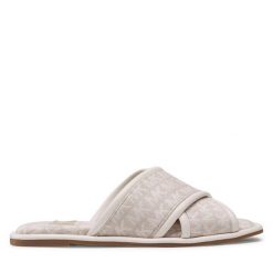 Klapki MICHAEL Michael Kors. Brązowe klapki damskie MICHAEL Michael Kors, bez wzorów, bez obcasa, bez zapięcia. Za 519.99 zł.