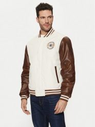 Guess Kurtka bomber M5RL19 WGU82 Biały Regular Fit. Białe kurtki męskie Guess, m, z aplikacjami, z syntetyku, bez kaptura. Za 489.99 zł.