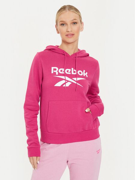Reebok Bluza Fleece Hoodie Różowy Regular Fit. Czerwone bluzy damskie Reebok, s, bez wzorów, z bawełny, bez ramiączek, bez kaptura. Za 189.99 zł.