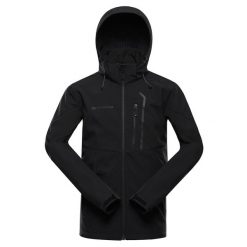 Kurtka męska trekkingowa softshell Alpine Pro Geder. Czarne kurtki sportowe męskie Alpine Pro, l, bez wzorów, z elastanu, bez kaptura, rowerowe. Za 569.00 zł.