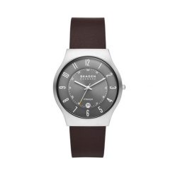 Zegarek Skagen. Brązowe zegarki męskie Skagen, bez wzorów. Za 979.99 zł.