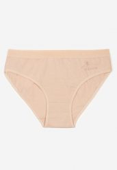 Beżowe Bawełniane Majtki w Stylu Fig Talivira. Brązowe majtki damskie Born2be, z bawełny. Za 4.99 zł.