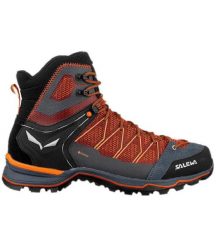 Buty trekkingowe męskie Salewa Mountain Trainer Lite Mid GTX. Brązowe trekkingi męskie Salewa, z gore-texu, bez zapięcia. Za 875.50 zł.