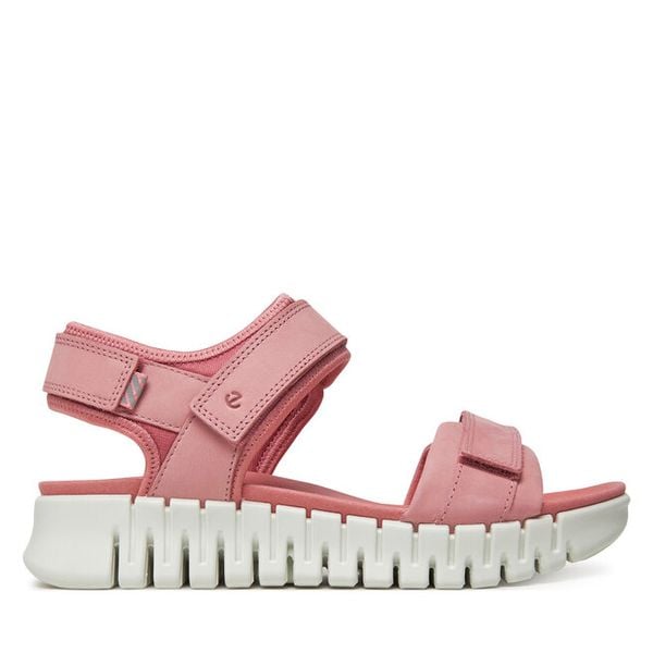 Sandały ECCO. Czerwone sandały damskie ecco, bez wzorów, bez obcasa, na płaskiej podeszwie, bez zapięcia. Za 539.99 zł.