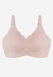 Jasnoróżowy Bezszwowy Biustonosz z Usztywnieniem Bez Fiszbin Zeritha. Czerwone biustonosze Renee, bez wzorów, z tkaniny. Za 39.99 zł.