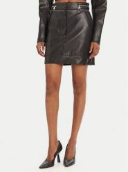 KARL LAGERFELD Spódnica z imitacji skóry A3W12014 Czarny Regular Fit. Czarne spódnice damskie KARL LAGERFELD, bez wzorów, ze skóry. Za 839.99 zł.