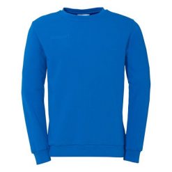 Bluza Uhlsport Essential. Niebieskie bluzy sportowe męskie Uhlsport, bez wzorów, prążkowane, bez kaptura, do piłki nożnej. Za 212.50 zł.