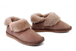 EMU AUSTRALIA WP11850 Platinum Mintaro mushroom, botki damskie. Brązowe botki damskie Emu Australia, bez wzorów, ze skóry, bez obcasa, bez zapięcia. Za 529.90 zł.