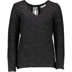 Sweter "Mini" w kolorze czarno-złotym. Czarne swetry nierozpinane damskie NAF NAF, xs, bez wzorów, z bawełny, klasyczne, bez kołnierzyka, bez ramiączek. W wyprzedaży za 65.95 zł.