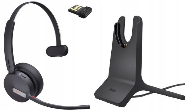 Yealink BH70 Mono with Stand Teams Zestaw słuchawkowy Bezprzewodowy Opaska na głowę Biuro/centrum telefoniczne USB Typu-A Bluetooth Podstawka do ładow. Czarne słuchawki bezprzewodowe yealink. Za 404.90 zł.
