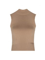 Guess Sweter | W2YR32Z2V62 | Kobieta | Beżowy. Brązowe swetry nierozpinane damskie Guess, xs, z aplikacjami, z dzianiny, eleganckie, bez kołnierzyka, bez ramiączek. W wyprzedaży za 219.00 zł.