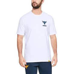 Under Armour Project Rock BSR Koszulka Biały. Białe t-shirty męskie Under Armour, xxl, bez wzorów, z bawełny, bez kołnierzyka, bez ramiączek. Za 171.95 zł.