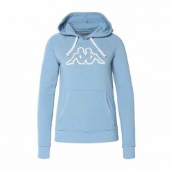 Kappa Bluza Damska Belle Slim. Niebieskie bluzy damskie Kappa, s, bez wzorów, z bawełny, bez ramiączek, z kapturem. Za 241.05 zł.