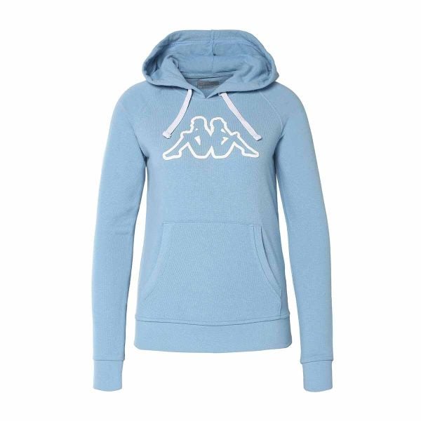 Kappa Bluza Damska Belle Slim. Niebieskie bluzy damskie Kappa, s, bez wzorów, z bawełny, bez ramiączek, z kapturem. Za 249.25 zł.