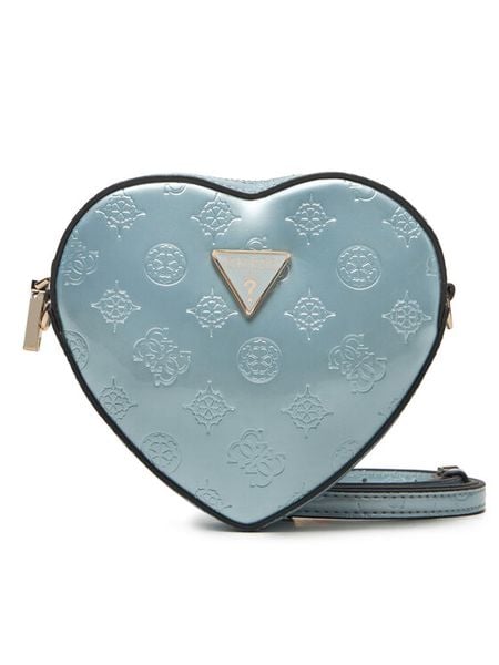 Guess Torebka HWTG94 96770 Błękitny. Niebieskie torebki do ręki damskie Guess, z aplikacjami, z materiału, bez dodatków. Za 259.99 zł.