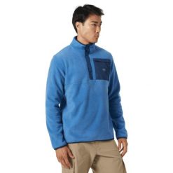 Bluza polarowa męska Helly Hansen Maridalen Fleece. Niebieskie bluzy sportowe męskie Helly Hansen, m, bez wzorów, z polaru, bez kaptura. Za 179.99 zł.