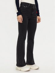 Tommy Jeans Jeansy Sylvia DW0DW19910 Czarny Flare Fit. Czarne jeansy damskie Tommy Jeans, bez wzorów, z bawełny. Za 249.99 zł.