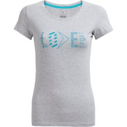 T-shirt damskie TSD604 - ciepły jasny szary - Outhorn. Szare t-shirty damskie Outhorn, bez wzorów, z bawełny, bez kołnierzyka, bez ramiączek. W wyprzedaży za 19.99 zł.