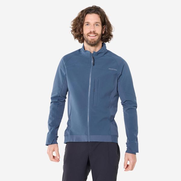 Kurtka zimowa rowerowa MTB Rockrider. Niebieskie kurtki męskie ROCKRIDER, na zimę, m, bez wzorów, z materiału, bez kaptura, rowerowe. Za 229.99 zł.