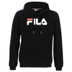 Bluza z kapturem Fila Barumini. Czarne bluzy damskie Fila, l, bez wzorów, eleganckie, bez ramiączek, z kapturem. Za 129.00 zł.