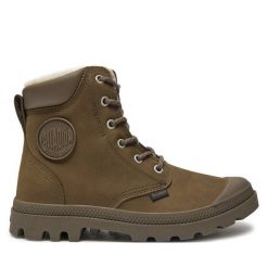 Trapery Palladium. Brązowe trapery damskie Palladium, bez zapięcia. Za 839.99 zł.