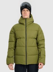 4F Kurtka narciarska membrana 5000 męska - khaki M. Brązowe kurtki sportowe męskie 4F, na zimę, m, bez wzorów, bez kaptura, narciarskie. Za 499.99 zł.