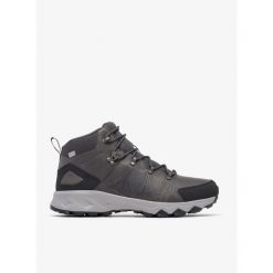 Buty turystyczne męskie Columbia Peakfreak II Mid Outdry Leather. Szare buty zimowe męskie Columbia, bez wzorów, bez obcasa, bez zapięcia. Za 471.99 zł.