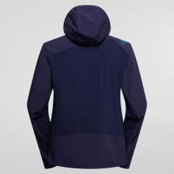 Kurtka z kapturem La Sportiva Guide Windstopper. Niebieskie kurtki męskie La Sportiva, l, bez wzorów, z softshellu, z kapturem, wspinaczkowe, windstopper. Za 1,499.70 zł.