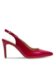 Lasocki Szpilki Febi WFA1619-23Z Czerwony. Czerwone sandały damskie Lasocki, bez wzorów, ze skóry, bez obcasa, na szpilce, bez zapięcia. Za 249.99 zł.