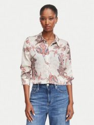 Guess Koszula W6YH68 W3212 Kremowy Regular Fit. Białe koszule damskie Guess, m, z aplikacjami, z syntetyku, bez kołnierzyka, bez ramiączek. Za 344.99 zł.