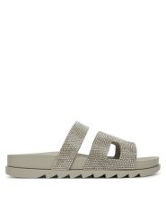 JENNY Klapki LC050429 Szary. Szare klapki damskie Jenny, bez wzorów, z syntetyku, bez obcasa, bez zapięcia. Za 69.99 zł.