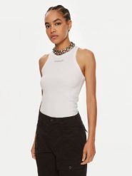 Pinko Top Distinto 100822 A22X Biały Regular Fit. Białe topy damskie Pinko, xs, bez wzorów, z bawełny, bez kołnierzyka, bez ramiączek. Za 269.99 zł.