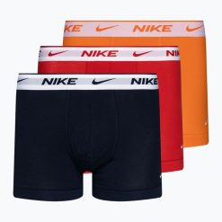 Bokserki męskie Nike Everyday Cotton Stretch Trunk 3 pary. Brązowe bokserki męskie Nike, bez wzorów, z bawełny. Za 129.99 zł.