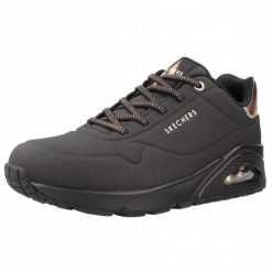 Tenisówki Skechers Model Shimmer Away Kolor Czarny. Czarne trampki i tenisówki damskie Skechers, bez wzorów, z gumy, bez zapięcia. Za 369.99 zł.