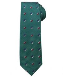 Modny i Elegancki Krawat Alties - Zieleń w Drobne Kwiatki. Niebieskie krawaty i muchy Alties, bez wzorów, z tkaniny, eleganckie. Za 49.00 zł.