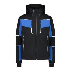 Kurtka narciarska softshell CMP. Czarne kurtki sportowe męskie CMP, na zimę, m, bez wzorów, z softshellu, bez kaptura, narciarskie. W wyprzedaży za 733.50 zł.