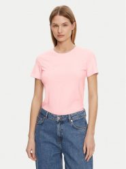 Guess T-Shirt O5GI02 KBBU1 Różowy Regular Fit. Czerwone t-shirty damskie Guess, xs, z aplikacjami, z bawełny, bez kołnierzyka, bez ramiączek. Za 79.99 zł.
