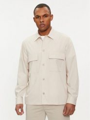 Calvin Klein Koszula K10K111364 Beżowy Boxy Fit. Brązowe koszule męskie Calvin Klein, m, bez wzorów, z bawełny, bez kołnierzyka, bez ramiączek. Za 469.99 zł.