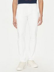 Tommy Hilfiger Chinosy Bleecker MW0MW26619 Biały Slim Fit. Białe eleganckie spodnie męskie Tommy Hilfiger, bez wzorów, z bawełny. Za 299.99 zł.