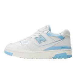 Buty do chodzenia dla dorosłych New Balance 550 UNC White Dusk Blue. Białe obuwie sportowe damskie New Balance, bez wzorów, z materiału, bez zapięcia, trekkingowe. Za 931.00 zł.
