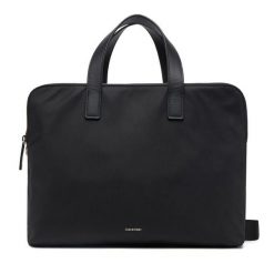 Torba na laptopa Calvin Klein. Czarne torby na laptopa damskie Calvin Klein, bez wzorów. Za 419.99 zł.