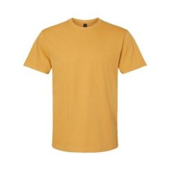 Koszulka Unisex Dla Dorosłych Softstyle Midweight. Żółte bluzki damskie GILDAN, m, bez wzorów, sportowe, bez kołnierzyka, bez ramiączek. Za 43.99 zł.