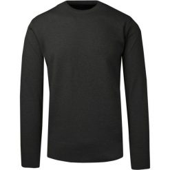 Sweter Męski Popielaty Wełniany, z Okrągłym Dekoltem, U-neck -HOVARD. Szare swetry męskie Hovard, l, bez wzorów, z tkaniny, biznesowe, bez kołnierzyka, bez ramiączek. Za 135.00 zł.