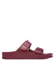 Birkenstock Klapki Arizona 1032862 Bordowy. Czerwone klapki damskie Birkenstock, bez wzorów, z syntetyku, bez obcasa, bez zapięcia. Za 249.99 zł.
