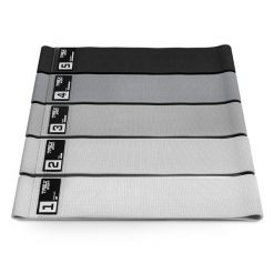 Zestaw 5 gum oporowych Trex Sport Miniband 5–30 kg z torbą. Czarne torby sportowe męskie TREX SPORT, bez wzorów, z poliesteru. Za 49.50 zł.