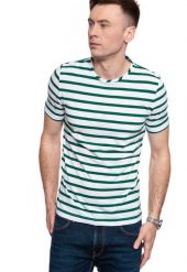 MĘSKI T-SHIRT MUSTANG ALEX C Y/D STRIPES 1009045 11572. T-shirty męskie Mustang, m, bez wzorów, bez kołnierzyka, bez ramiączek. W wyprzedaży za 39.99 zł.